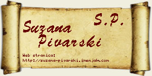 Suzana Pivarski vizit kartica
